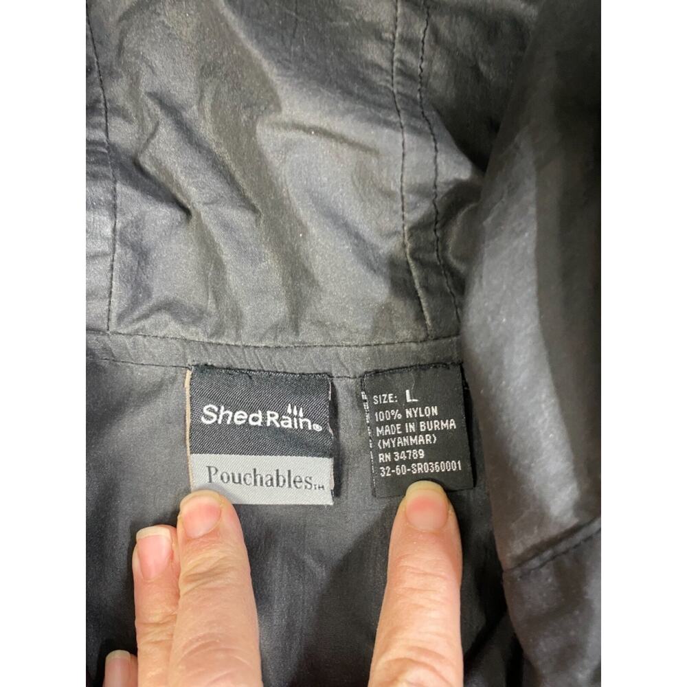 Shed Rain Pouchables Men's Photographer Jacket Black Size‎ L Hoodie Nylon VTG - Picture 6 of 9